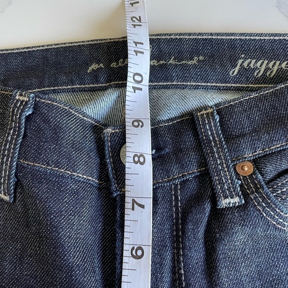 7 For All Mankind Jagger Boot Cut  Jeans size 27 dark blue wash - Picture 12 of 16